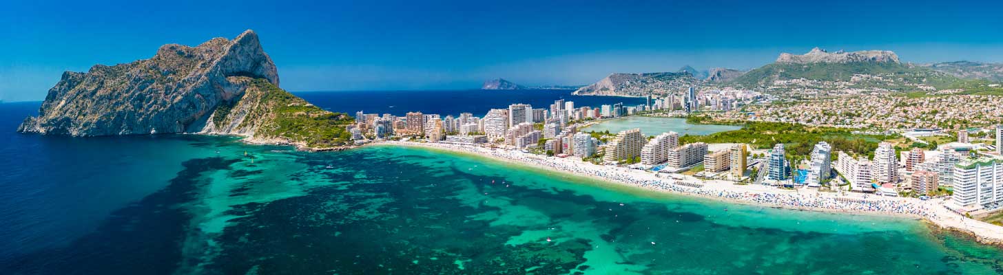 Coastline of Calpe in the Costa Blanca, Spain