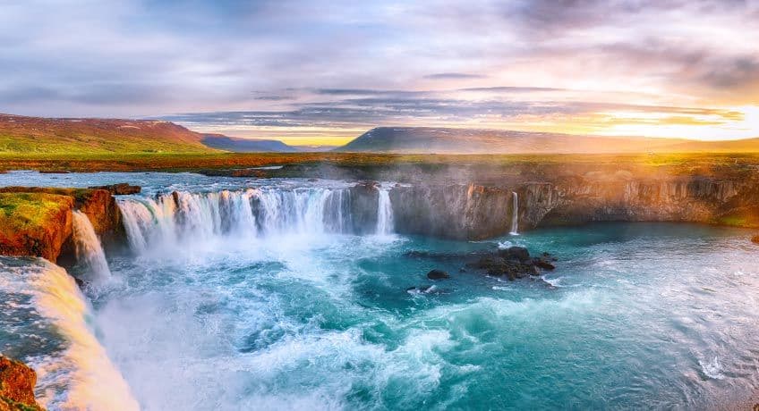 Godafoss waterfall in Iceland