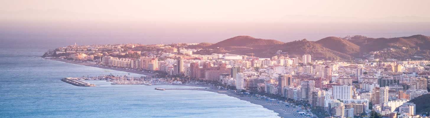 Coastline of Fuengirola in Costa del Sol, Spain