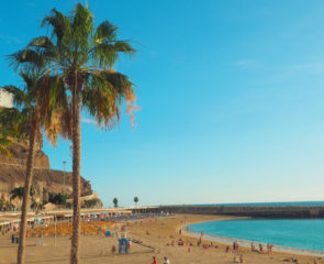 View of Playa Amadores Beach in Gran Canaria