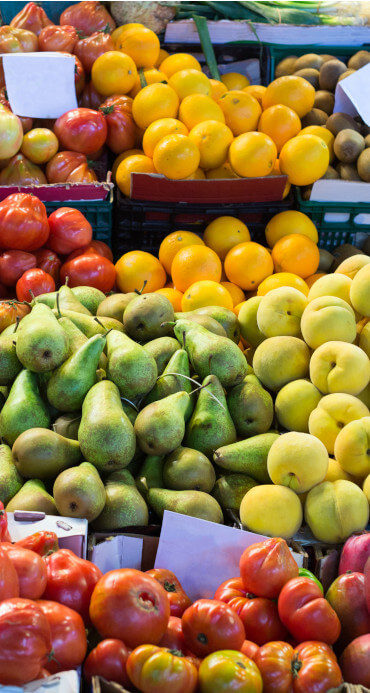 Various fruits on a Spanish market stall