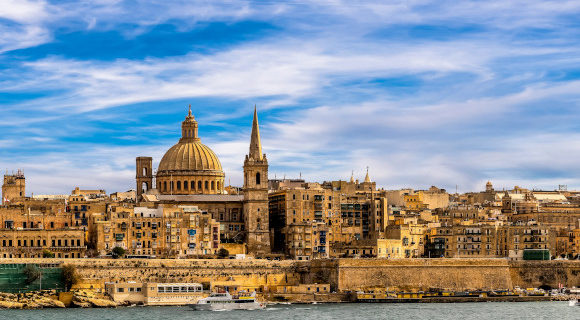 A view of Valletta, Malta's capital from the water