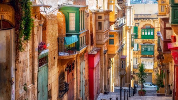 Street in Valletta town