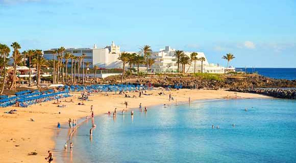 Panoramic shot of Playa Blanca Beach