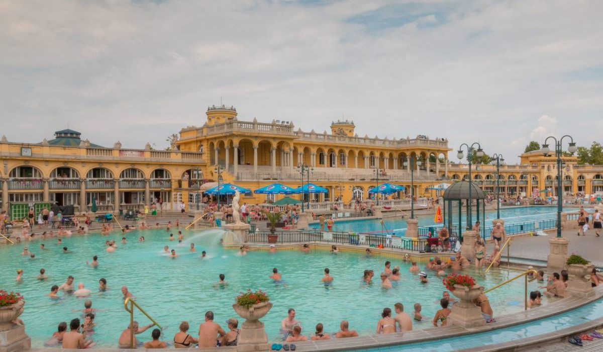 Thermal Hotspring in Budapest Hungary