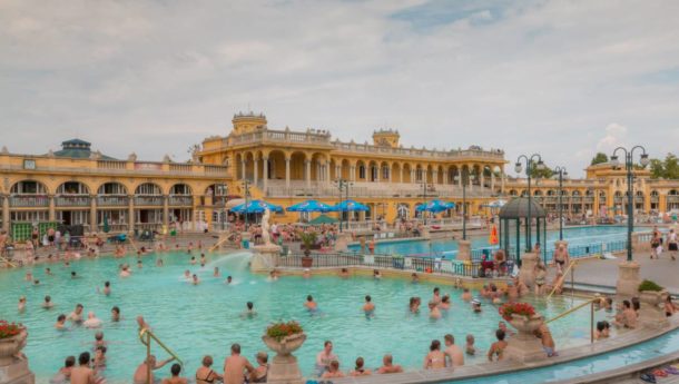 Thermal Hotspring in Budapest Hungary