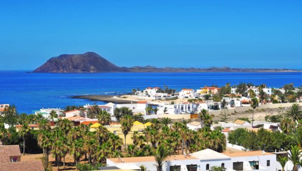 A view of Lobos Island and Corralejo