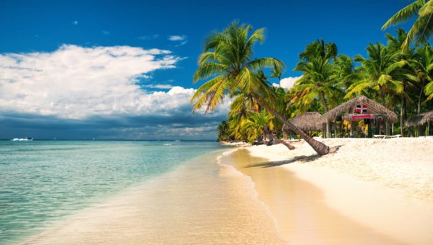 Tropical beach on Saona Island, Dominican Republic