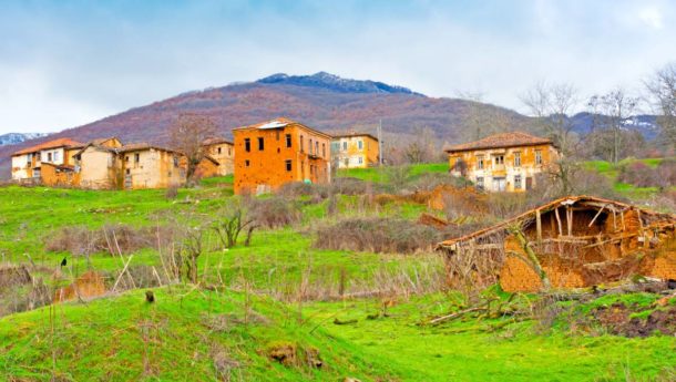 Abandoned village in Gavros