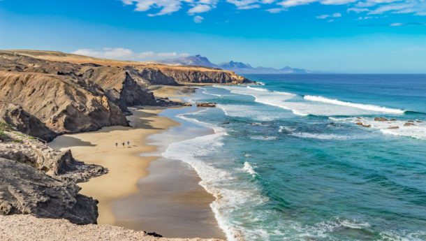 Atlantik Traumbucht an der Westküste von Fuerteventura Playa del Viejo Rey / Spanien