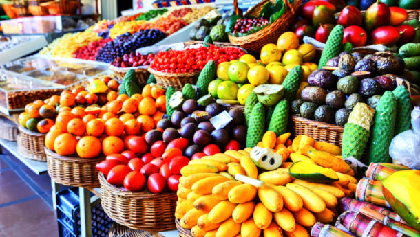 Funchal Market in Madeira Fruit Stalls