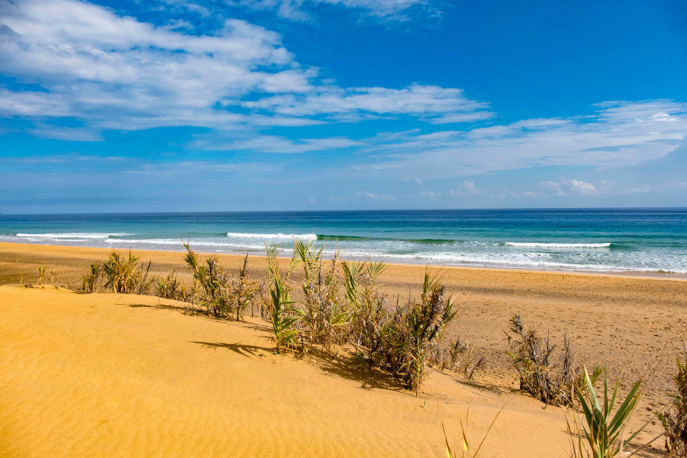 Beach of Porto Santo on a sunny day