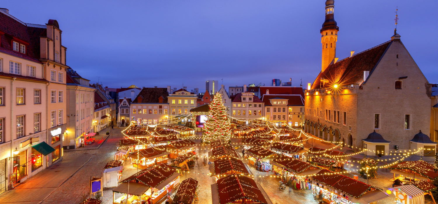 Christmas at the town square in Tallinn