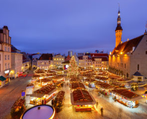 Christmas at the town square in Tallinn