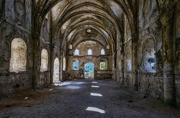 Abandoned church in Dalaman Turkey