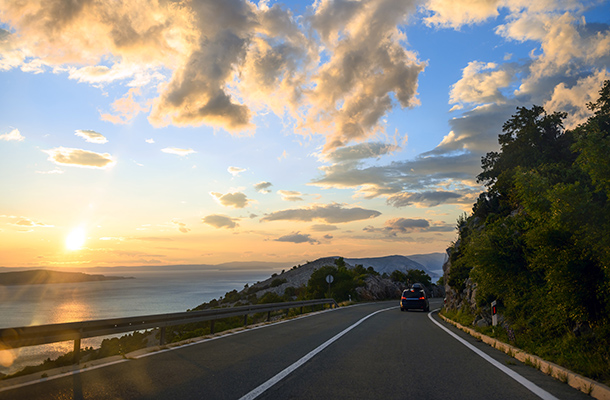 Coastal road in Croatia