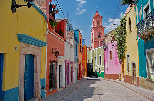 Colourful street in Mexico