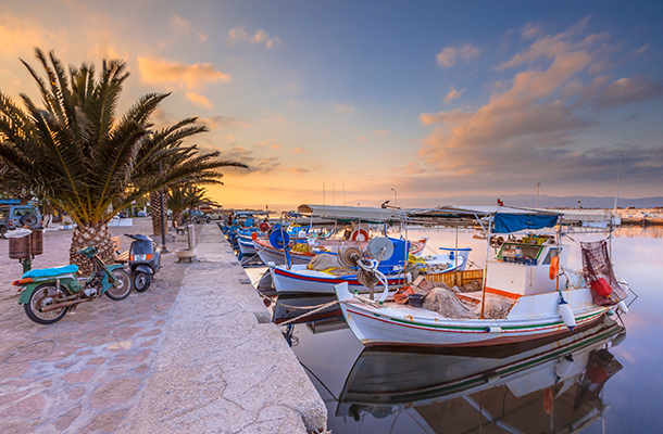 Skiathos harbour, Greece