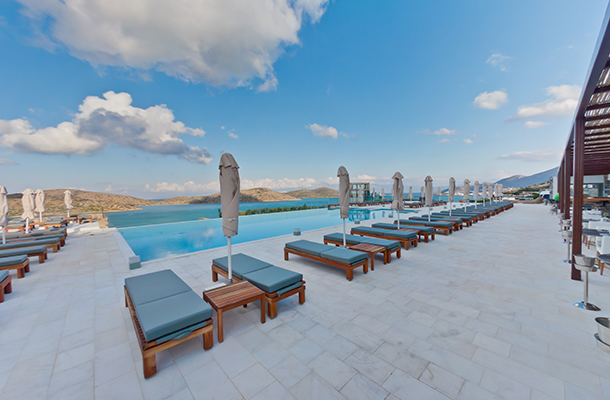 Rooftop pool at Royal Marmin Bay Crete Greece