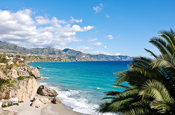 Nerja beach in Costa del Sol Spain