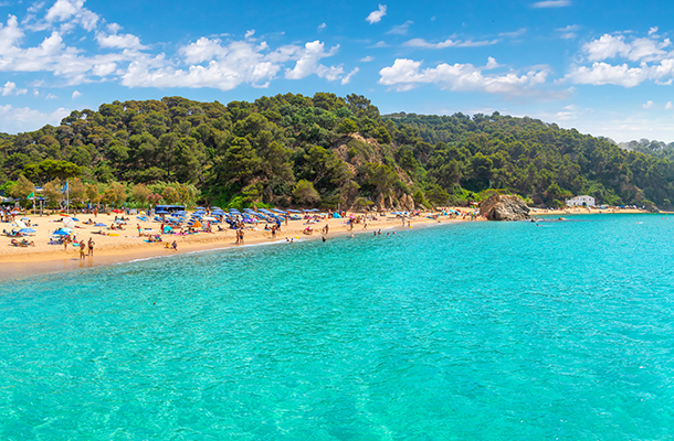 Santa Christina beach in Lloret De Mar Costa Brava