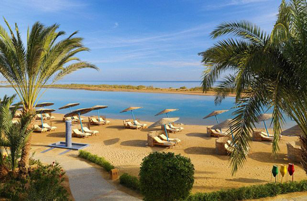 Private Beach at Sheraton Miramar Resort in Hurghada