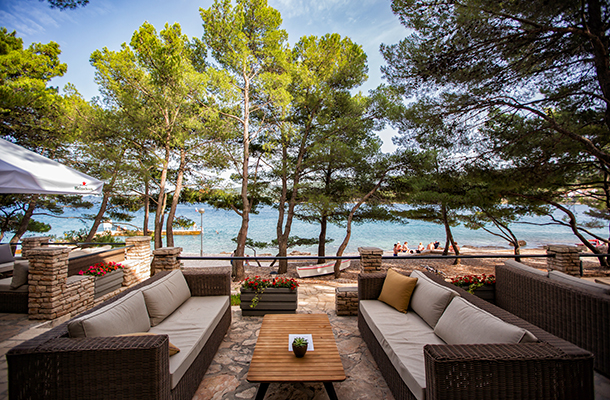 Beach view at Labranda Senses Hotel in Hvar near Split Croatia